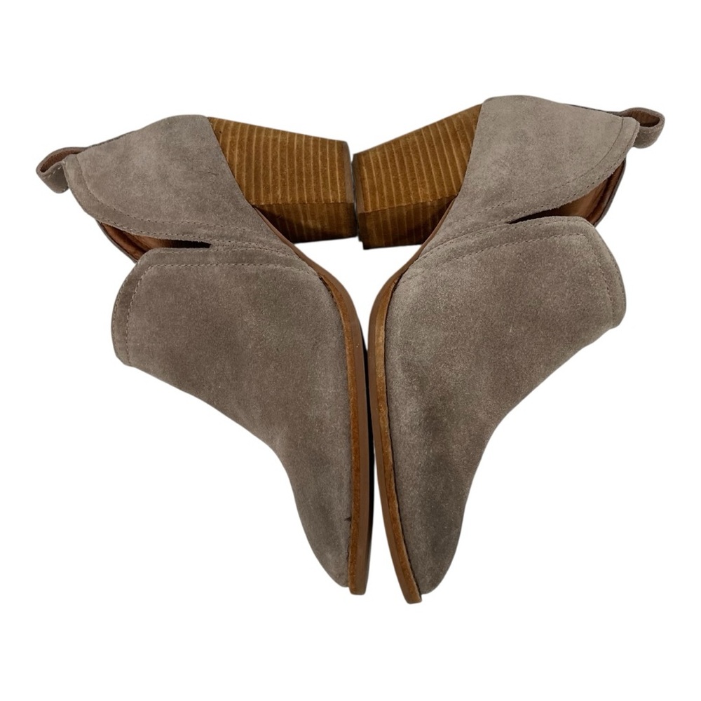 Jeffrey Campbell Rosalee Taupe Gray Suede Leather Ankle Booties Women’s 9.5 - Picture 9 of 13